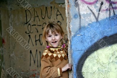 girl in ruins