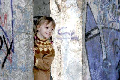 girl in ruins