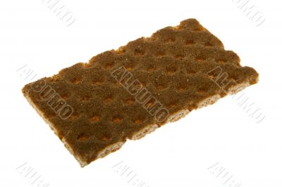 Crispbread against a white background