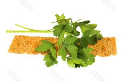 fresh parsley and bread