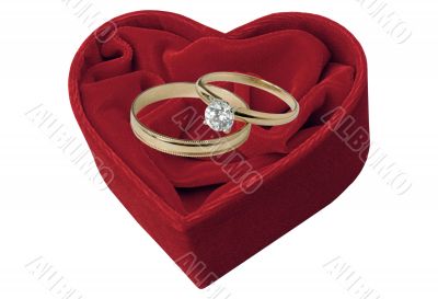 Heart and two rings