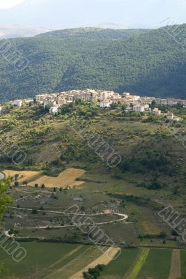 Panoramic view of old town in Abruzzi