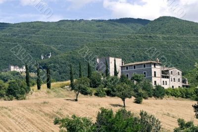 Farm and castle near Spoleto