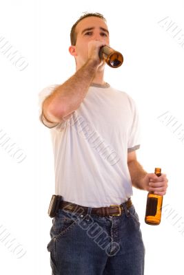 Man Drinking Beer