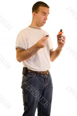 Man Taking Medicine