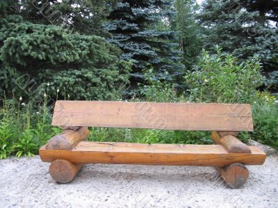 wooden bench