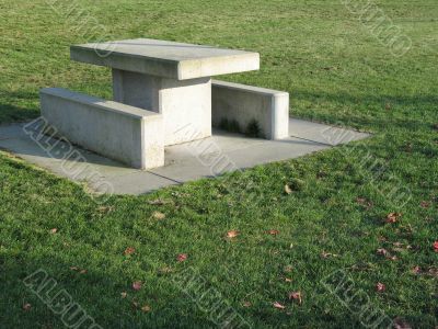 concrete picnic table