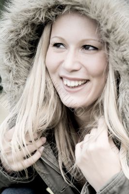 Smiling with my jacket