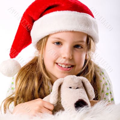 Christmas portrait with the dog