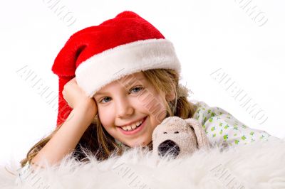 Happy with the christmas dog