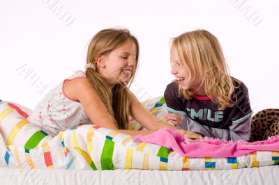 Happy when tickling