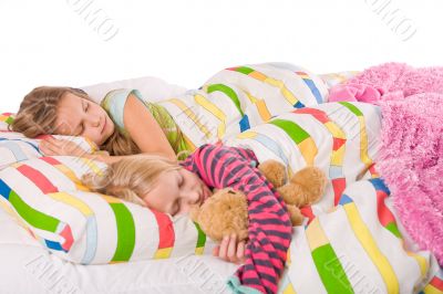 2 sleeping children