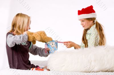 Christmas fight  take the bear