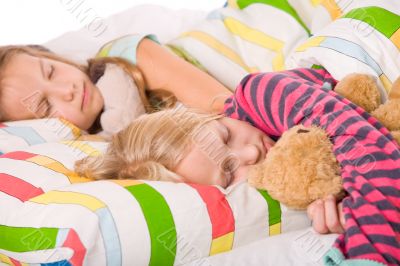 Cute sleeping children