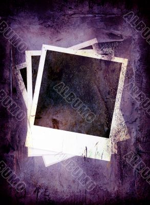Purple grunge polaroid