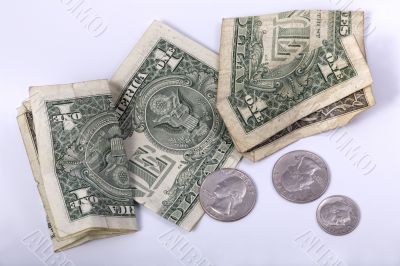 last money, small dollar banknotes and coins.