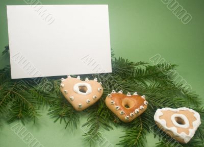 Christmas cookies and note
