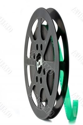 black 16 mm film reel