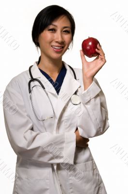Doctor with apple