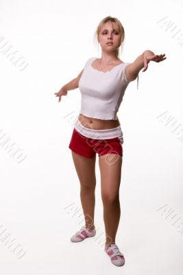 Woman stretching
