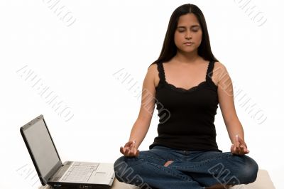 Relaxing on a desk