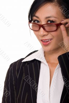 Business woman in glasses