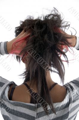 girl showing her hair