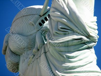 Close up of the Statue of Liberty