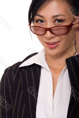 Business woman in glasses