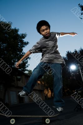 Young skate boarder