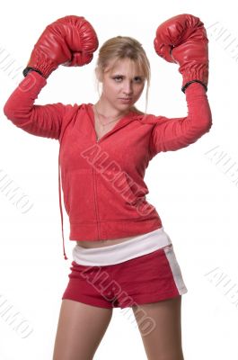 Woman boxer
