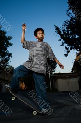 Balancing on Skateboard