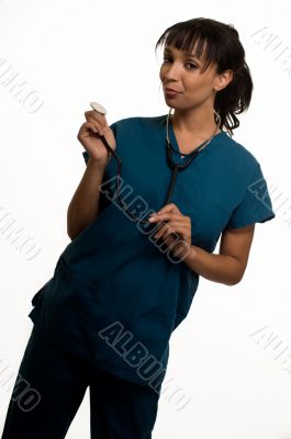 Nurse with a stethoscope