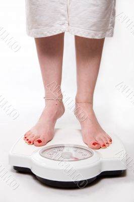 Feet on scale