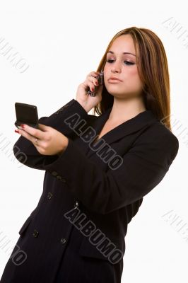 Woman text messaging