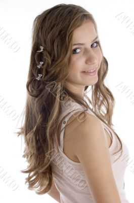 side pose of young girl