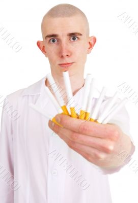 Man and cigarettes