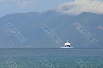 cruiseship in Greece
