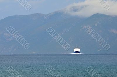 cruiseship in Greece