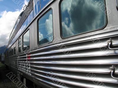 silver passenger train