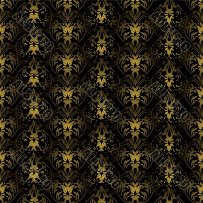 floral gothic black and black