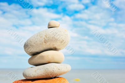 Stones on seacoast