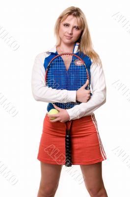 Blond tennis player