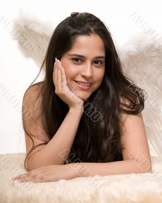 Angelic young woman