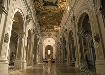 L`Aquila, interior of the S.Bernardino church
