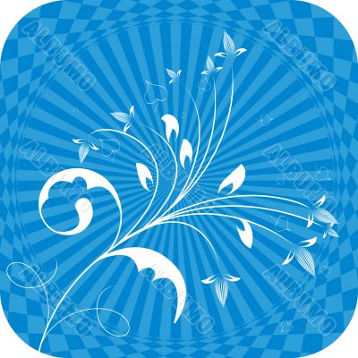 Abstract background with flower curls.
