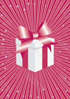 Abstract background with a celebratory gift.