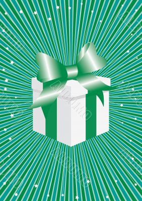 Abstract background with a celebratory gift.