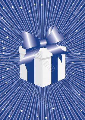 Abstract background with a celebratory gift.