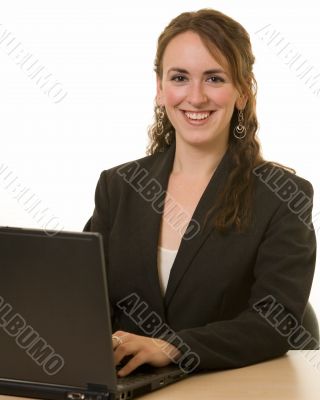 Smiling secretary